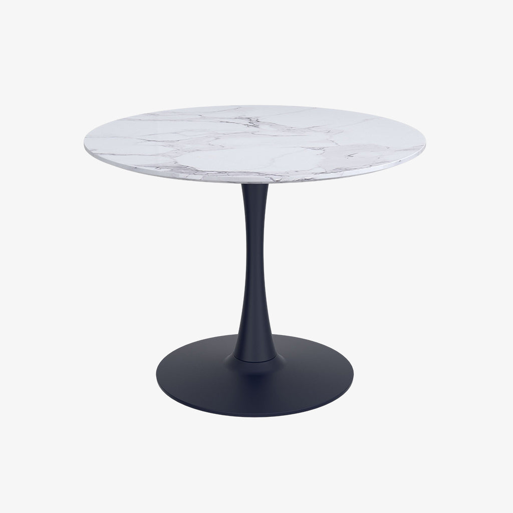 Velora Dining Table - Faux Marble/ Black | Stylish, Modern & Built to Last
