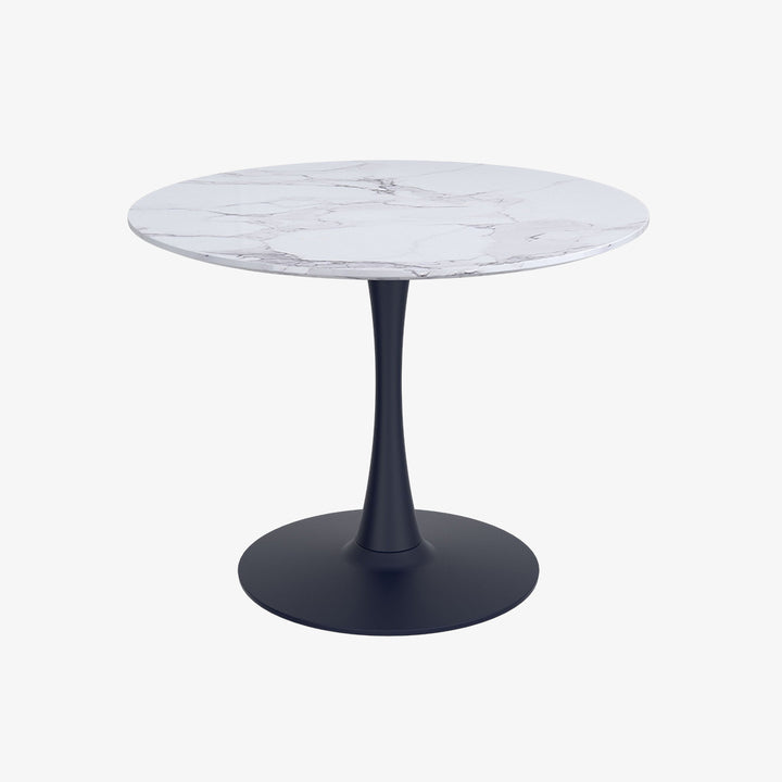 Velora Dining Table - Faux Marble/ Black | Stylish, Modern & Built to Last