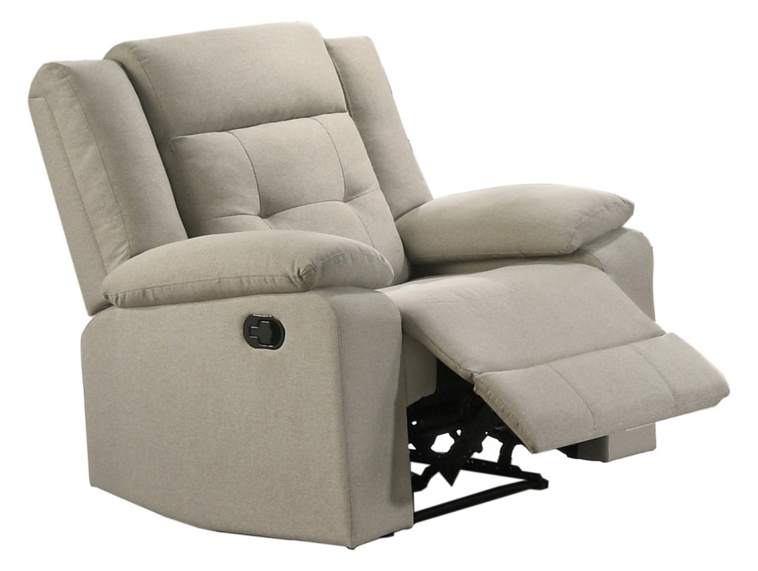 Malware Manual Recliner Chair in Fabric Upholstery - Beige