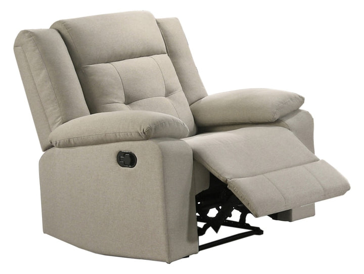 Malware Manual Recliner Chair in Fabric Upholstery - Beige
