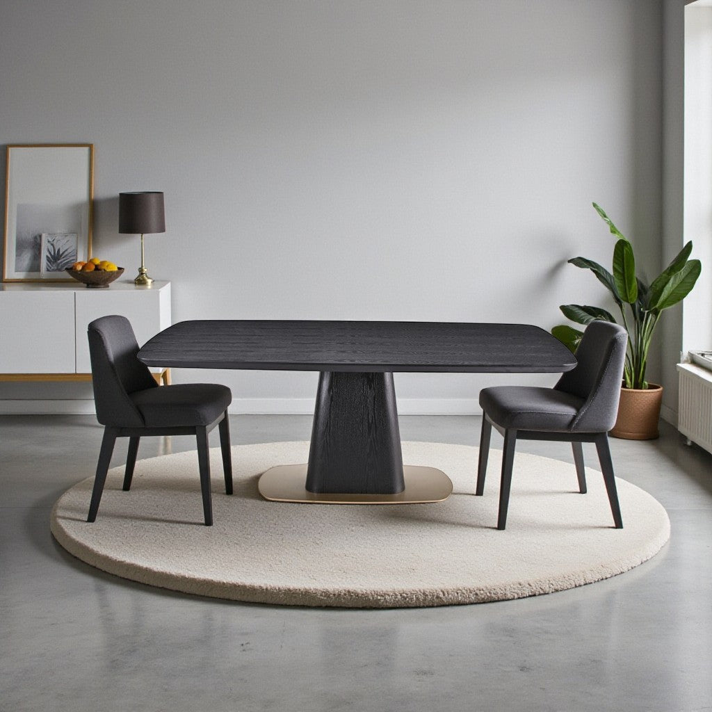 Sage Wooden Dining Table - Black | Modern, Stylish & Durable