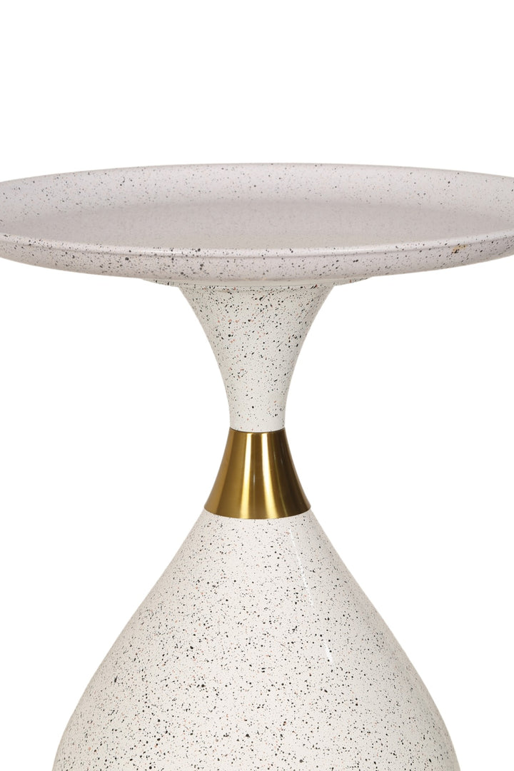 Apolo Stylish Sim Profile Accent Table In White Finish