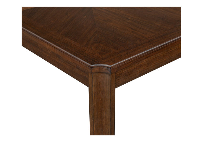 Steven 7-Piece Wooden Dining Table Set With PU Upholstered Chairs - Espresso