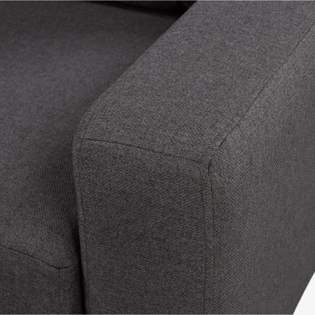 Riverstone Fabric Upholstered Sectional Sofa - Dark Grey | Timeless, Stylish, Reversible, Affordable & Built to Last