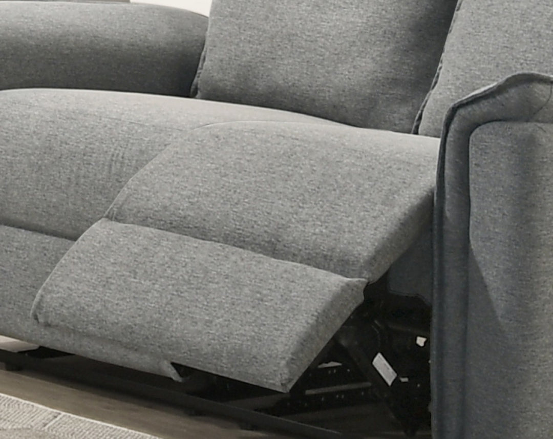 Belta Manual Recliner Sofa In Fabric Upholstery - Grey