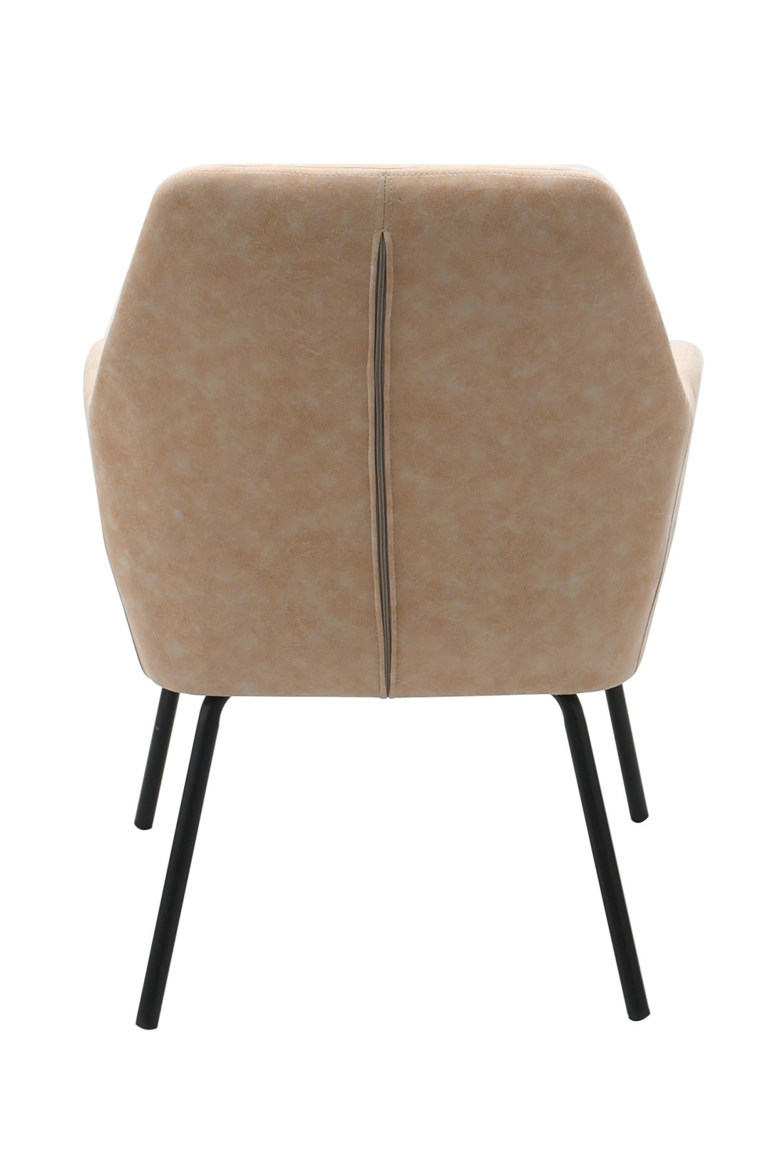 Berlin Fabric Upholstered Dining Chair With Metal Frame - Beige