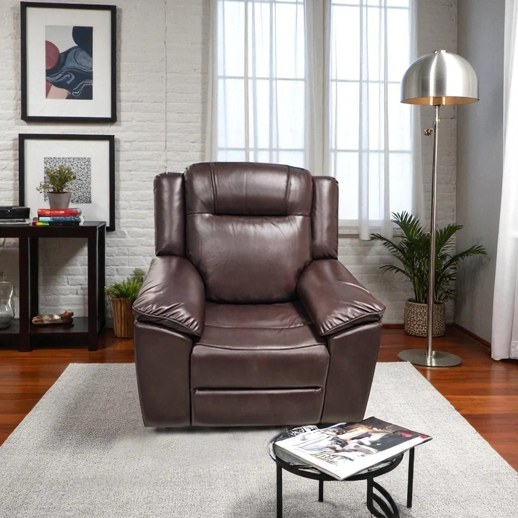 Arlo Recliner Set | Power Reclining Sofa & Loveseat with LED Lights – Brown