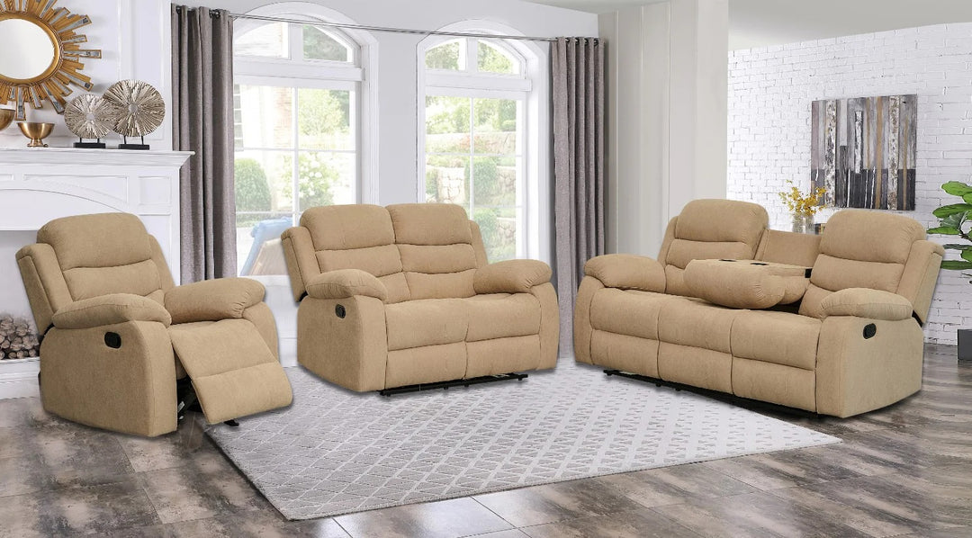 Aurex Recliner Set Grey | Fabric Recliner Sofa, Loveseat & Chair (Copy)