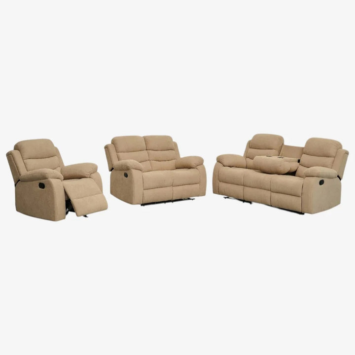 Aurex Recliner Set Grey | Fabric Recliner Sofa, Loveseat & Chair (Copy)