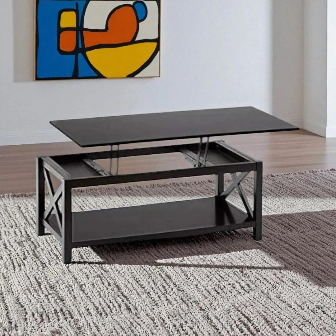 Cosmo 3-Piece Occasional Table Set – Black Engineered Wood