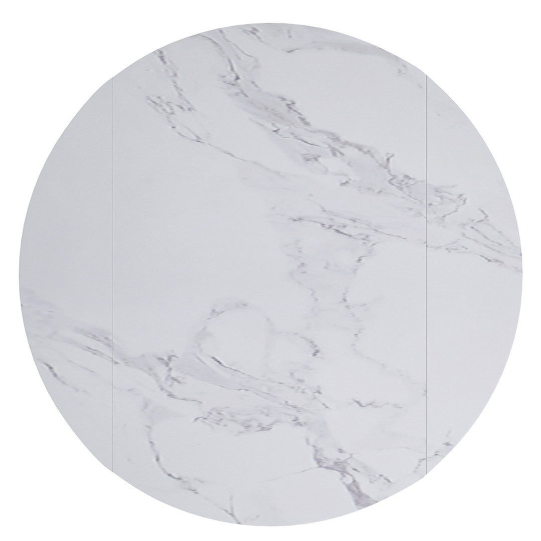 Evana Dining Table With Sintered Stone Top - White/ Black | Timeless, Durable & Extendable