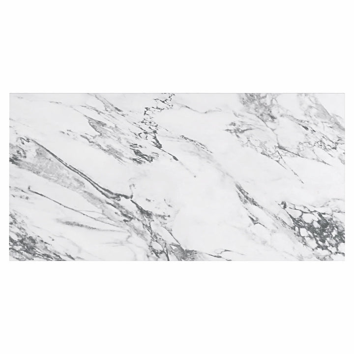 Meridale Contemporary Arch Dining Table – ECC Concrete Table with Matte Bulgari Marble Finish, Heat & Scratch Resistant Surface and Modern Sculptural Design Dining Table