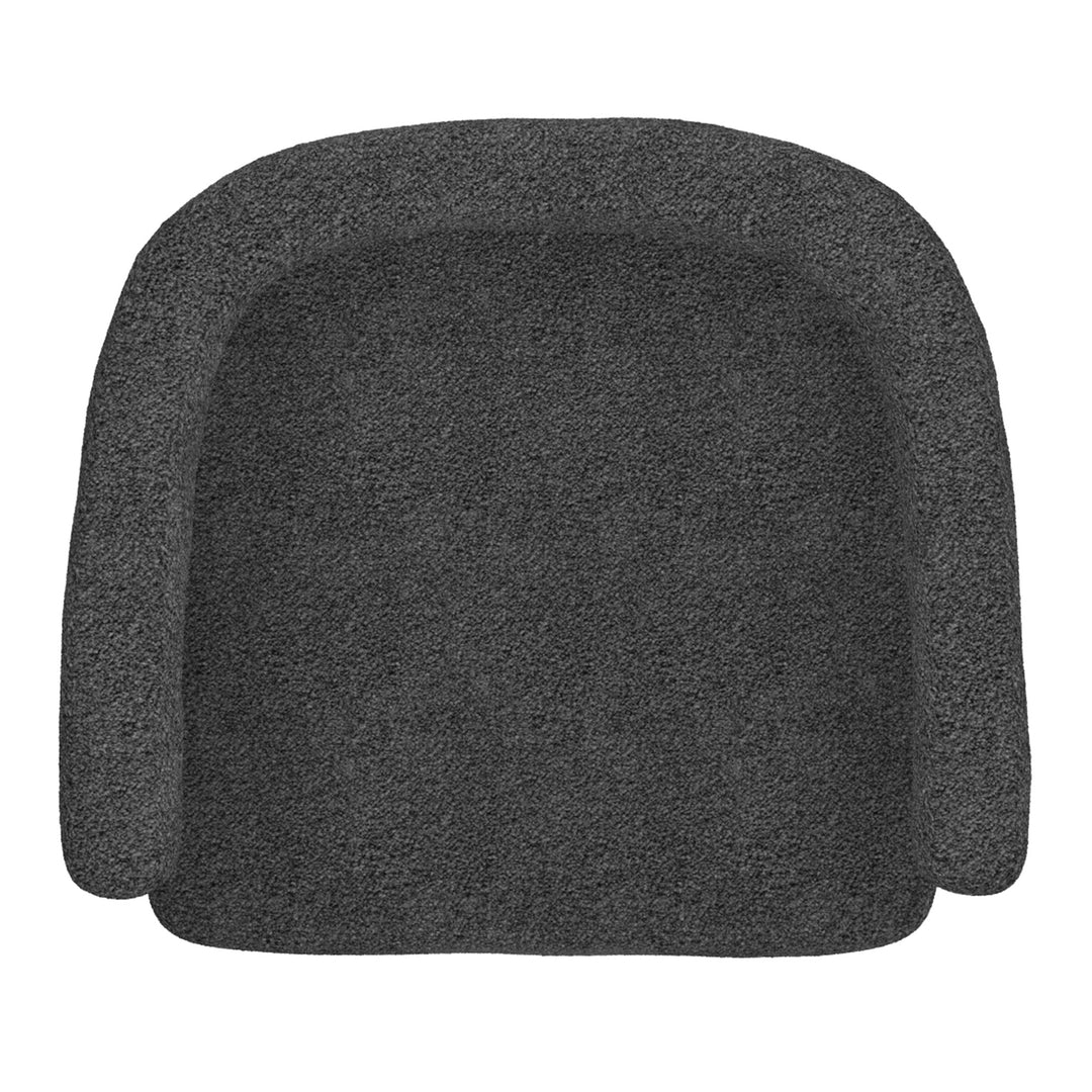 Varese Contemporary Dining Side Chair with Soft Boucle Fabric Upholstery, Black Metal Frame & Foam Cushion – Set of 2