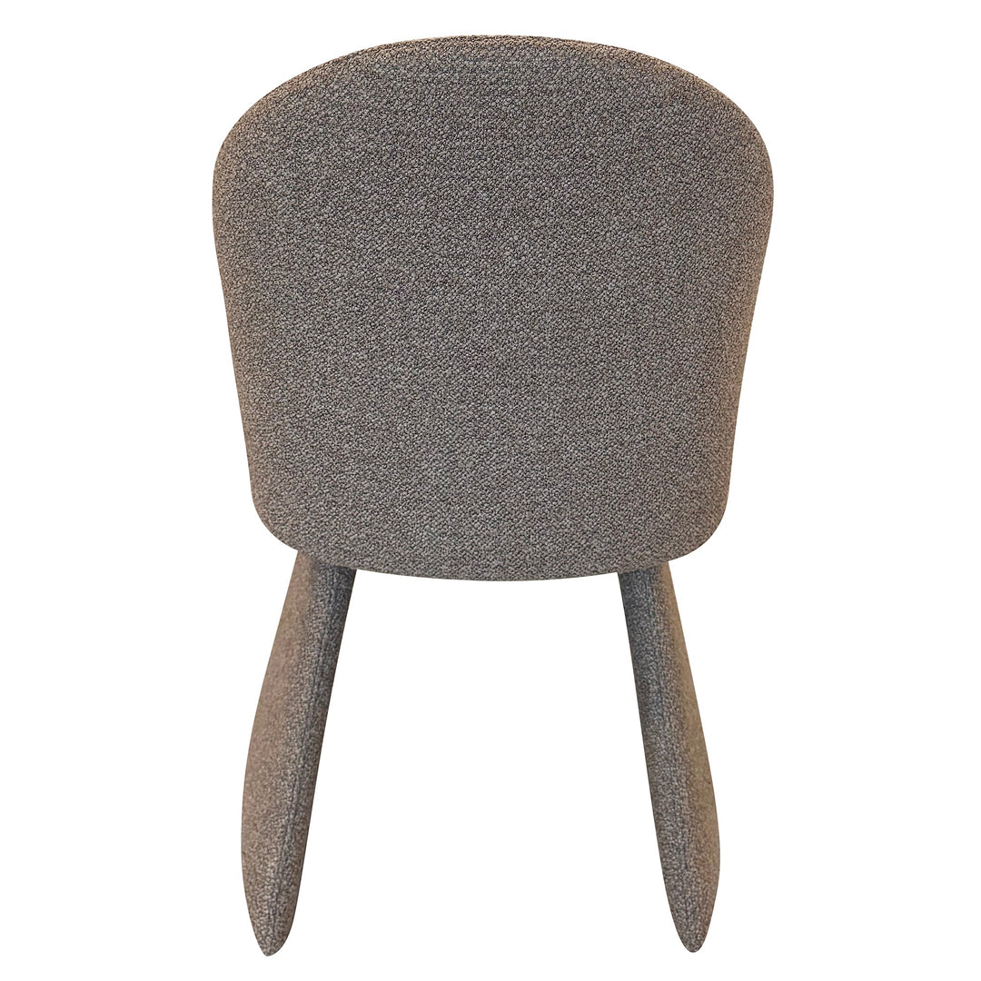 Montaro Modern Dining And Lounge Chair with Multi-Tone Boucle Fabric Upholstery, Curved Back & Splayed Legs