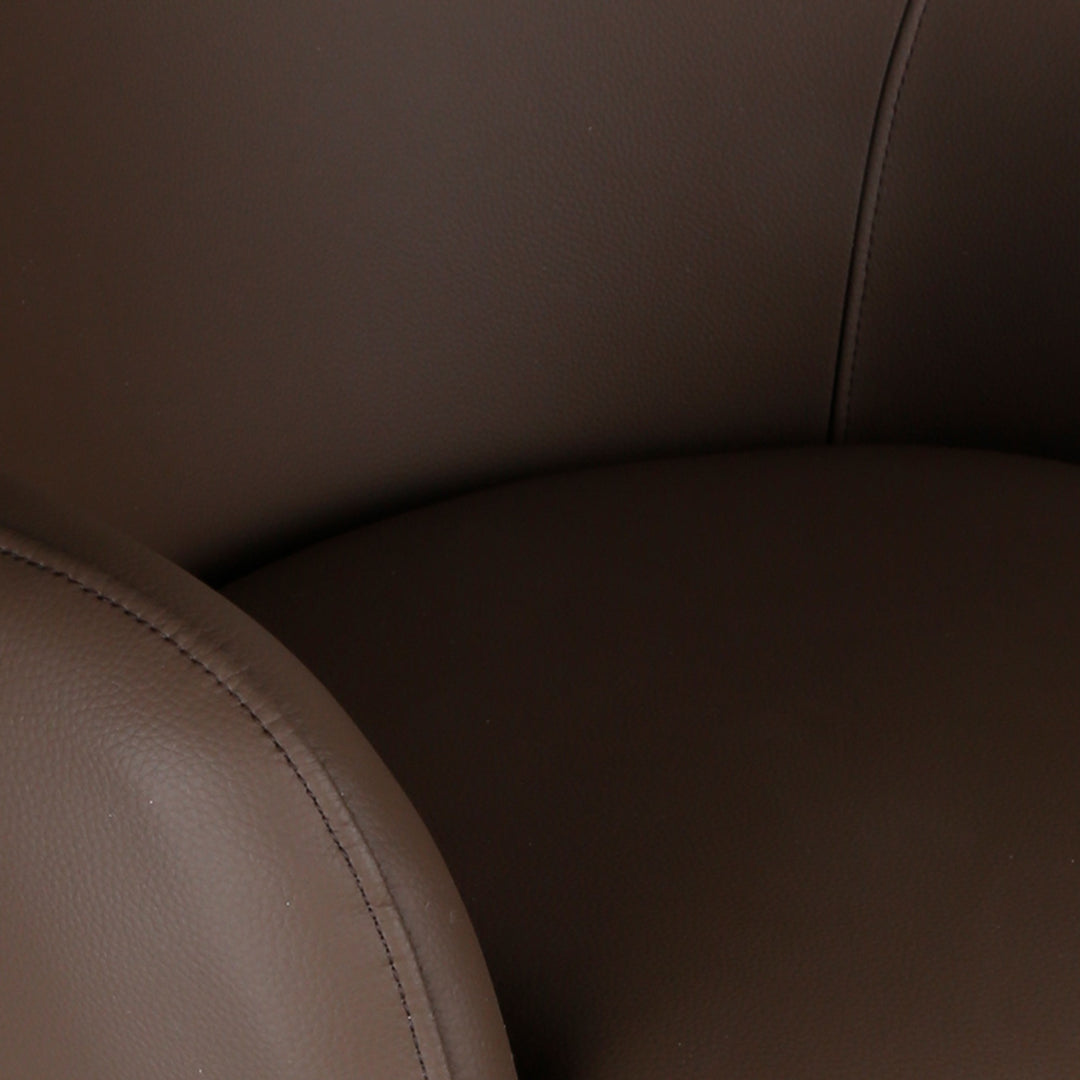 Brinova Contemporary Dining Side Chair – Swivel Faux Leather Upholstered Chair with Automatic Return Seat