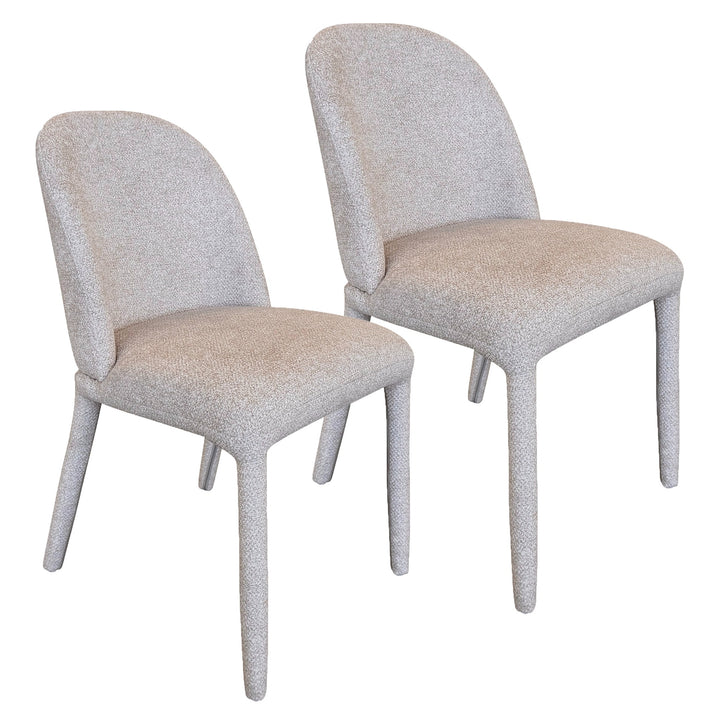Valerio Modern Upholstered Dining & Lounge Chair, Multi-Toned Gray Textured Fabric (Set of 2)
