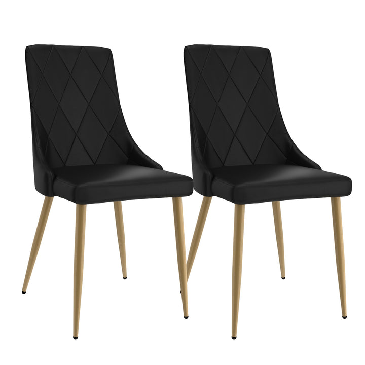 Merano Mid-Century Modern Solid Oak Dining And Lounge Chair, Natural Finish (Set of 2)