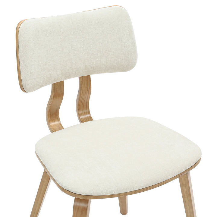 Castello Mid-Century Modern Dining And Accent Chair, Natural Wood Finish