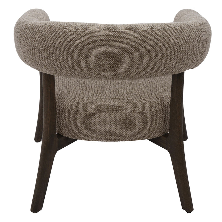 Umberridge Mid-Century Modern Accent Chair with Textured Two-Tone Upholstery And Walnut Finish Wood Frame