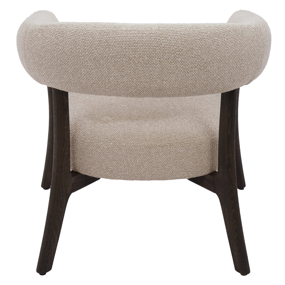 Umberridge Mid-Century Modern Accent Chair with Textured Two-Tone Upholstery And Walnut Finish Wood Frame