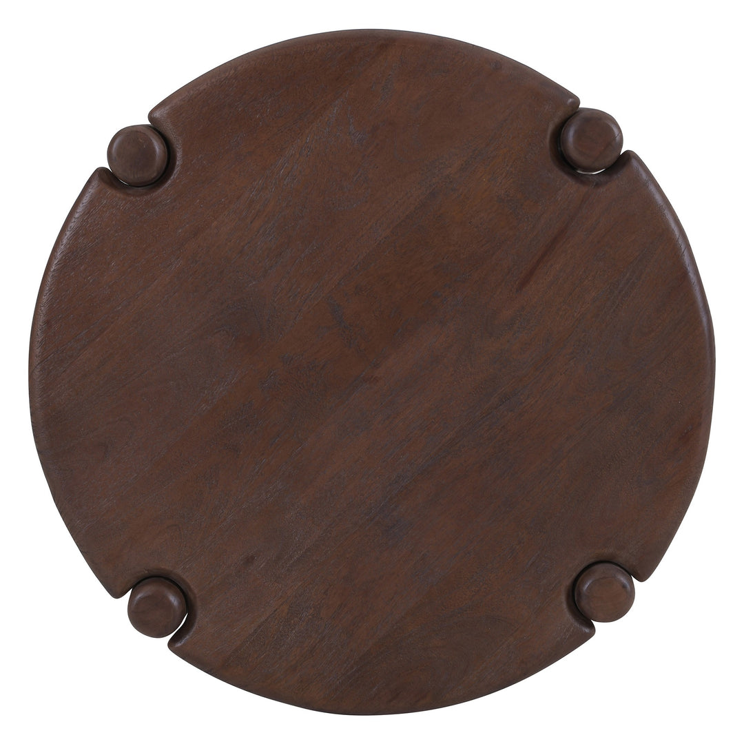 Morvello Mid-Century Modern Solid Mango Wood Accent Table