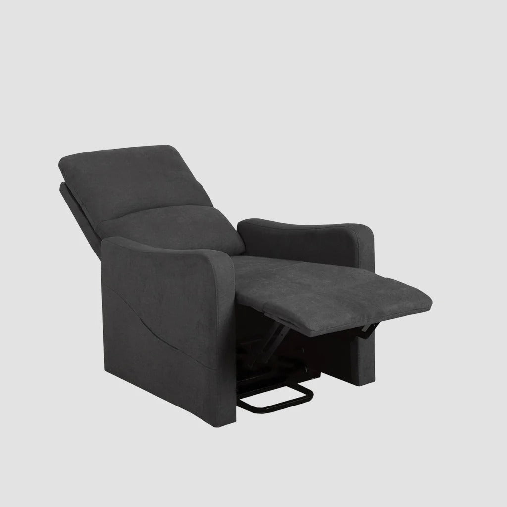 Fusion Recliner Lift Chair | Power Reclining Fabric Chair with Lift Function – Dark Grey