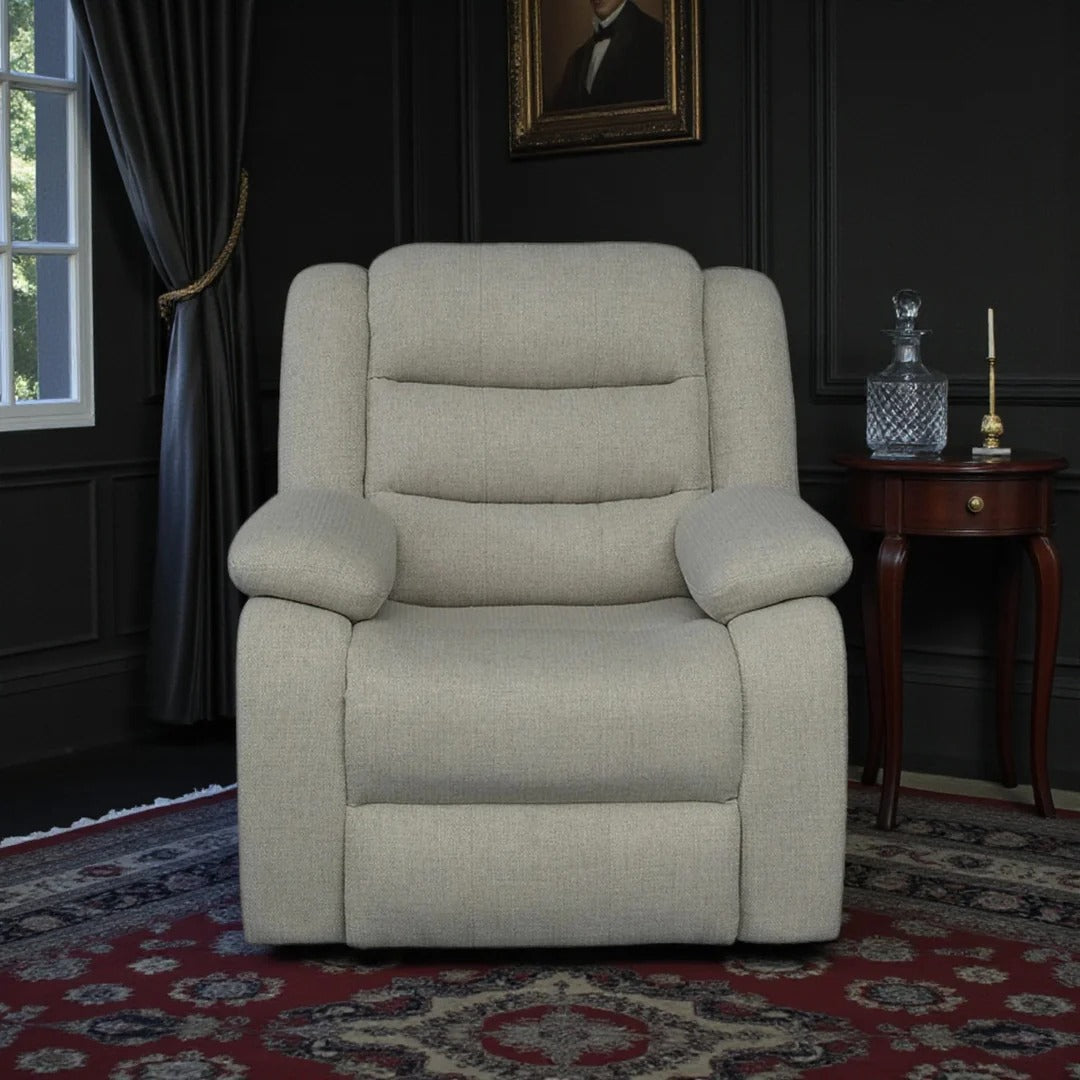 Restex Recliner Chair with Manual Recline & Glider | Comfortable Fabric Recliner