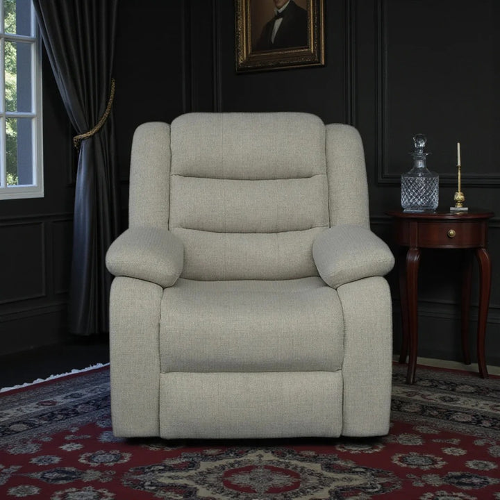 Restex Recliner Chair with Manual Recline & Glider | Comfortable Fabric Recliner