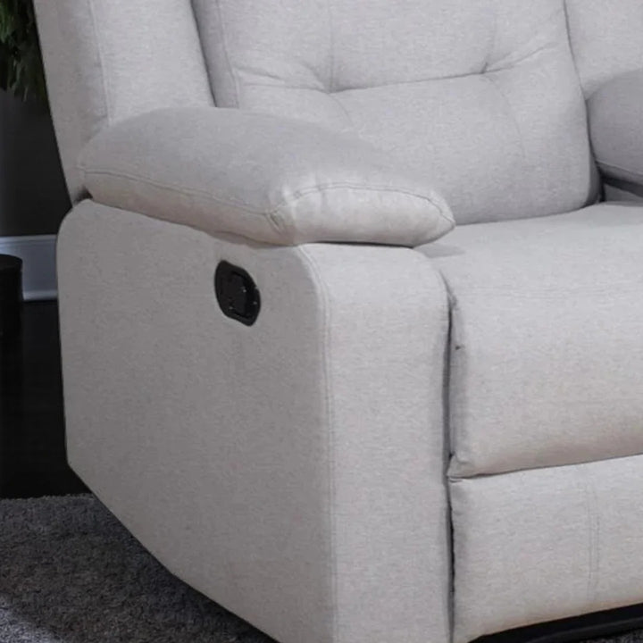 Reclino Recliner Chair with Manual Recline & Glider | Comfortable Fabric Recliner