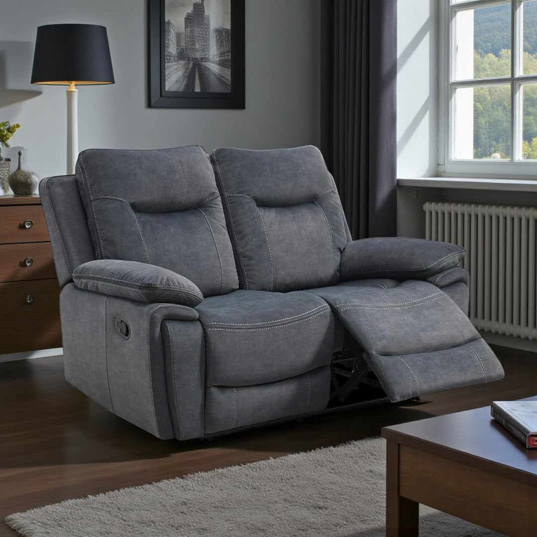 Gravon Recliner Loveseat – Grey Elegance with Everyday Comfort