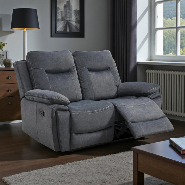 Gravon Recliner Loveseat – Grey Elegance with Everyday Comfort