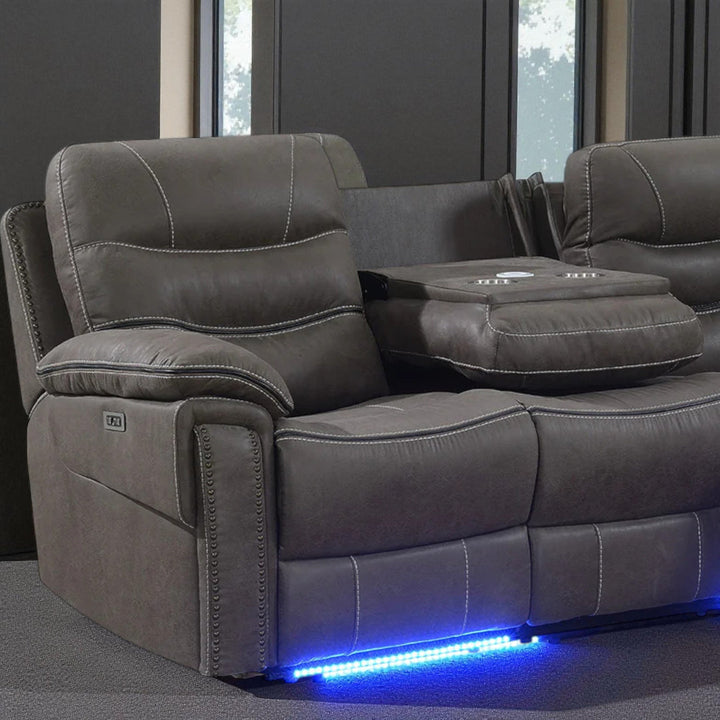 Sorex Voltair Recliner Loveseat – Dark Grey, Luxe Comfort & Smart Features