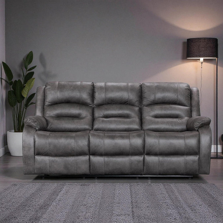Quaro Recliner Loveseat – Modern Grey Comfort with Smart Functionality