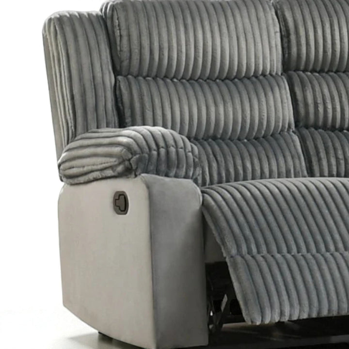 Olivex Recliner Sofa – Timeless Grey Comfort with Elegant Design