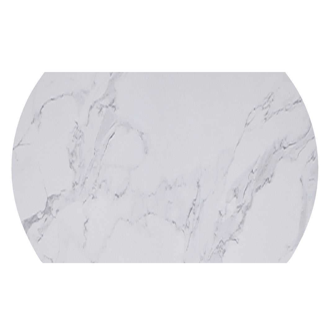 Evana Dining Table With Sintered Stone Top - White/ Black | Timeless, Durable & Extendable