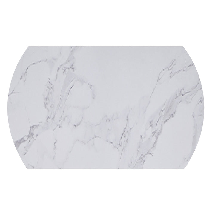 Evana Dining Table With Sintered Stone Top - White/ Black | Timeless, Durable & Extendable