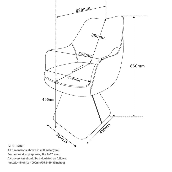 Brinova Contemporary Dining Side Chair – Swivel Faux Leather Upholstered Chair with Automatic Return Seat