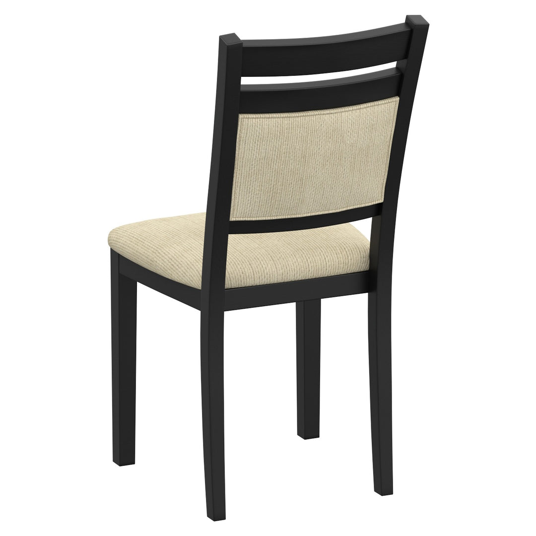 Avenshire Compact 3-Piece Dining Set – Space-Saving Round Drop-Leaf Table with 2 Matching Chairs (Black Finish)