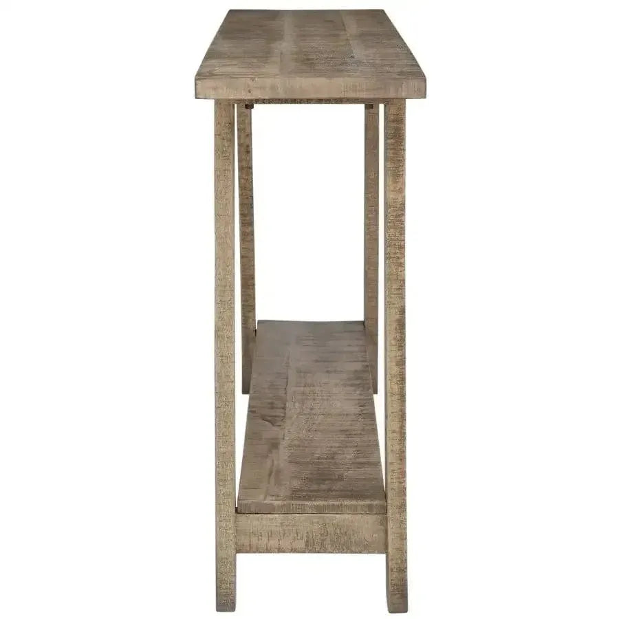 Mirage Console Table – Solid Wood 2-Tier Design