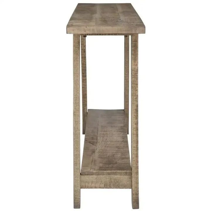 Mirage Console Table – Solid Wood 2-Tier Design