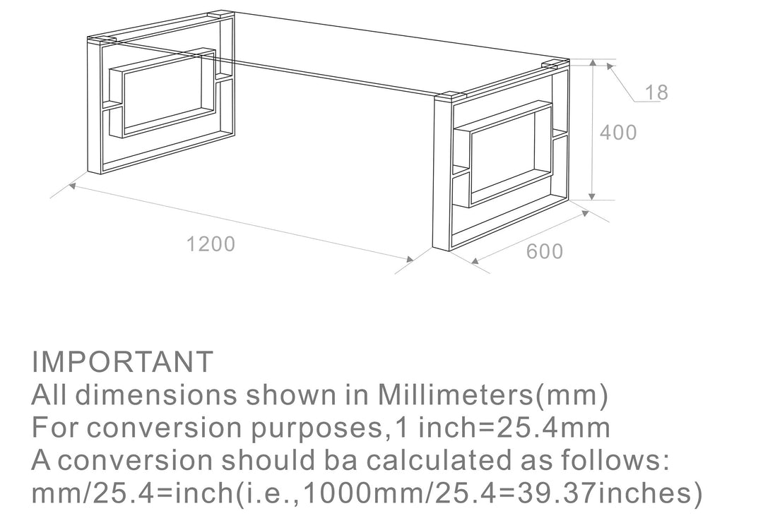 Virello Contemporary Coffee Table – 8mm Clear Tempered Glass Top with Geometric Lattice Stainless Steel Frame (Polished Silver Finish)