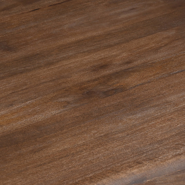 Carvello Freeform Solid Mango Wood Accent Table with Dark Walnut Finish