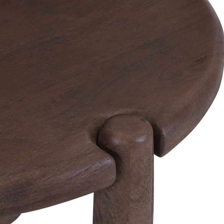 Morvello Mid-Century Modern Solid Mango Wood Accent Table
