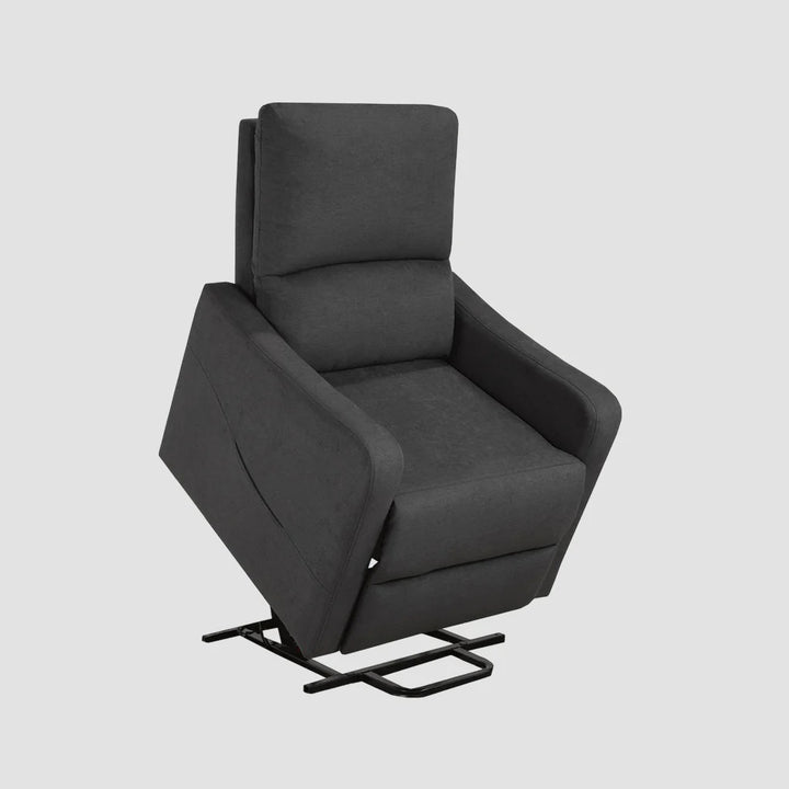 Fusion Recliner Lift Chair | Power Reclining Fabric Chair with Lift Function – Dark Grey