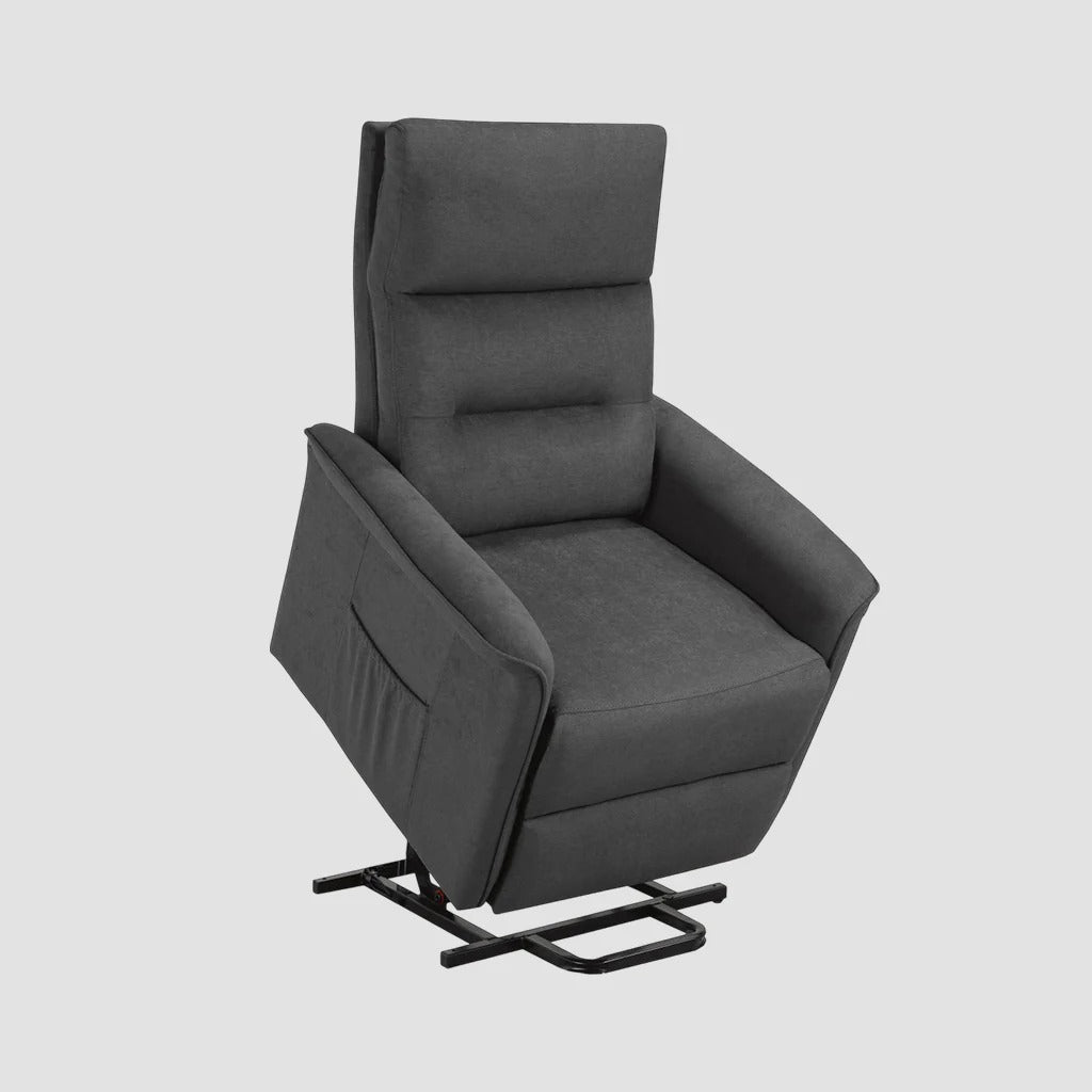 Elysia Recliner Lift Chair | Dark Grey Power Reclining Fabric Chair