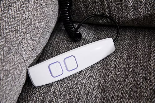 Orvexa Lift Chair in Soft Grey Fabric with Wired Remote Control &amp; High-Density Comfort Seating