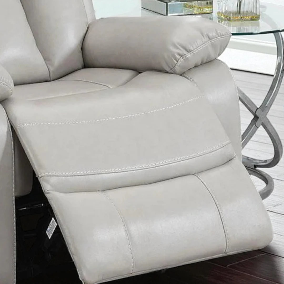 Stravelo Recliner Chair with Manual Recline & Glider | Beige Leathaire Recliner