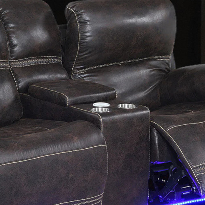 Sorex Recliner Loveseat – Dark Brown Power Luxury with Smart Comfort