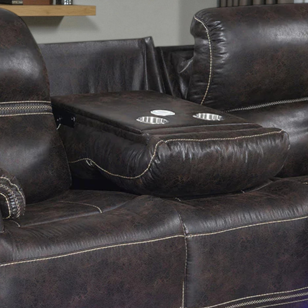 Sorex Recliner Sofa – Dark Brown Power Luxury with Smart Comfort