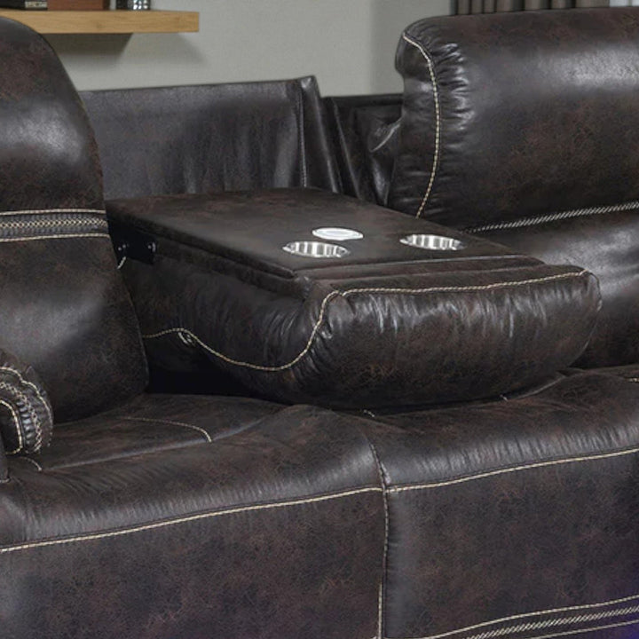 Sorex Recliner Sofa – Dark Brown Power Luxury with Smart Comfort